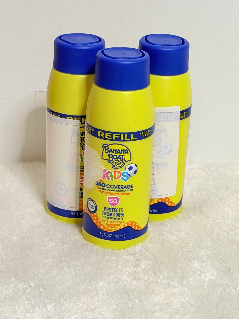 Banana Republic Kids Sunscreen Spray - Bright Yellow & Blue Bottles